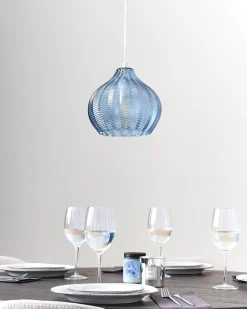 Loftlampe KEILA Glas Blå