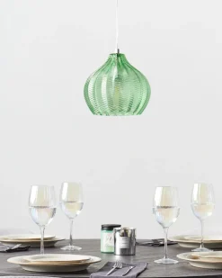 Loftlampe KEILA Glas Grøn