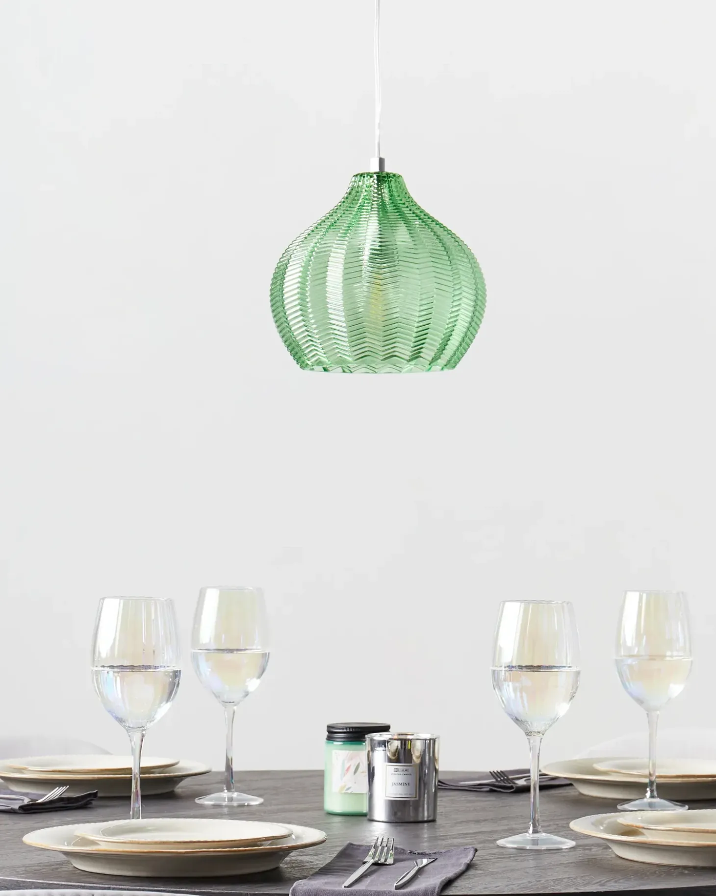 Loftlampe KEILA Glas Grøn