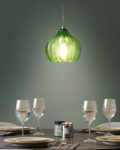 Loftlampe KEILA Glas Grøn