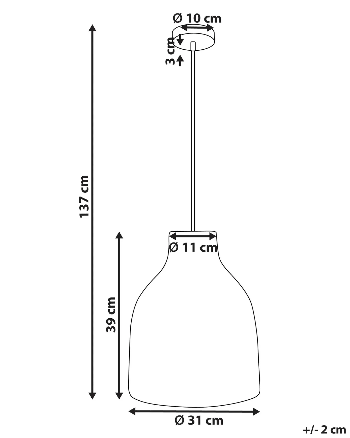 Loftlampe KELAKAS Flet Naturlig