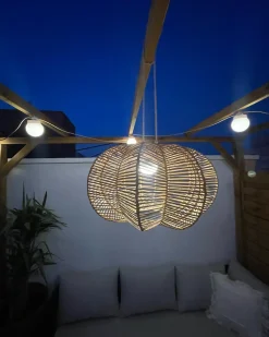 Loftlampe KIBI Rattan Naturlig