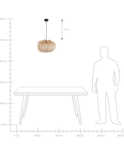 Loftlampe KIBI Rattan Naturlig