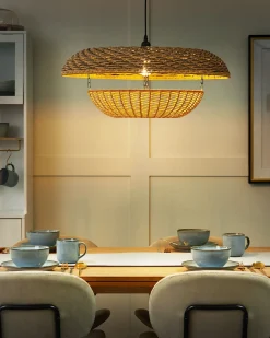 Loftlampe KIDEPO papirreb Brun