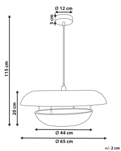 Loftlampe KIDEPO papirreb Brun