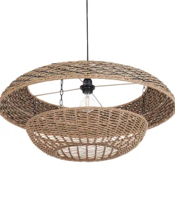Loftlampe KIDEPO papirreb Brun