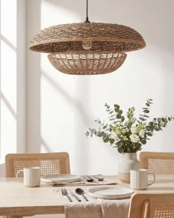 Loftlampe KIDEPO papirreb Brun