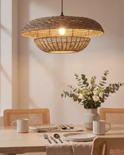 Loftlampe KIDEPO papirreb Brun