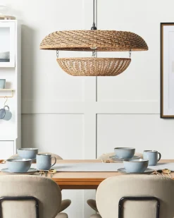 Loftlampe KIDEPO papirreb Brun