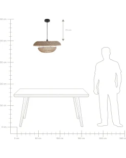 Loftlampe KIDEPO papirreb Brun