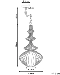 Loftlampe KOLVA Metal Sort