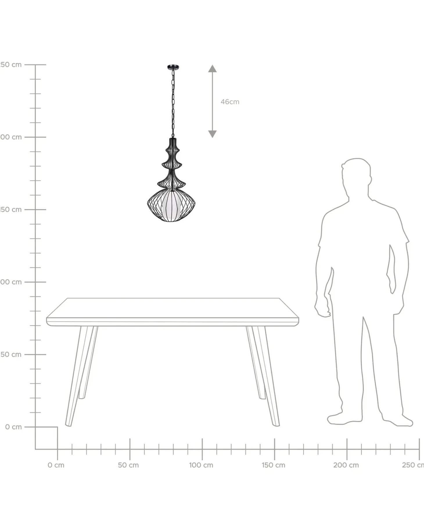 Loftlampe KOLVA Metal Sort