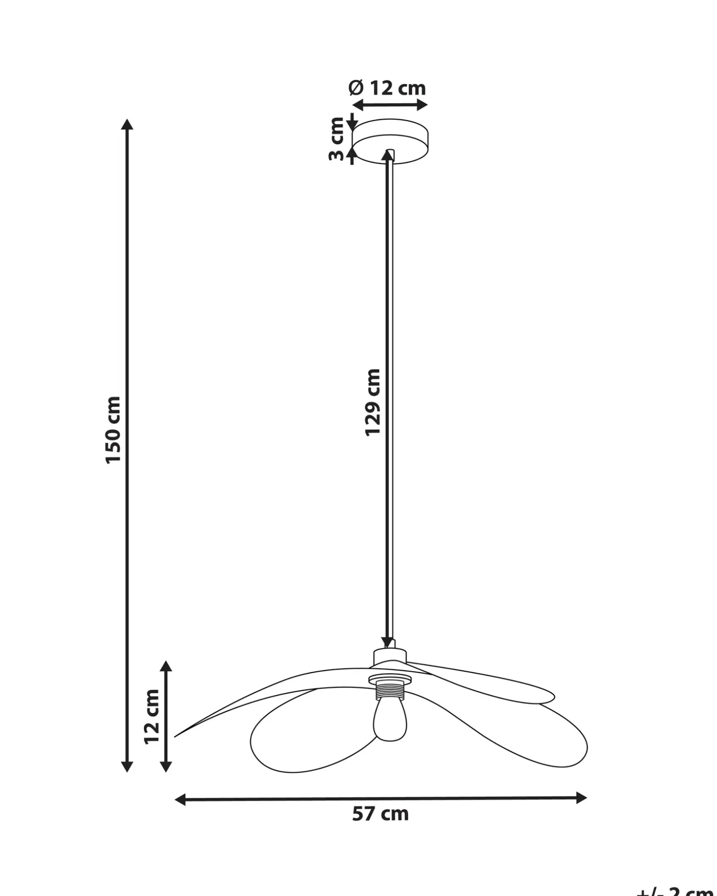 Loftlampe KOSHI Metal Sort