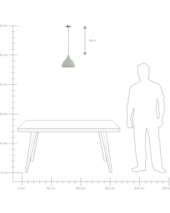 Loftlampe LAMBRO Beton Lysegrøn