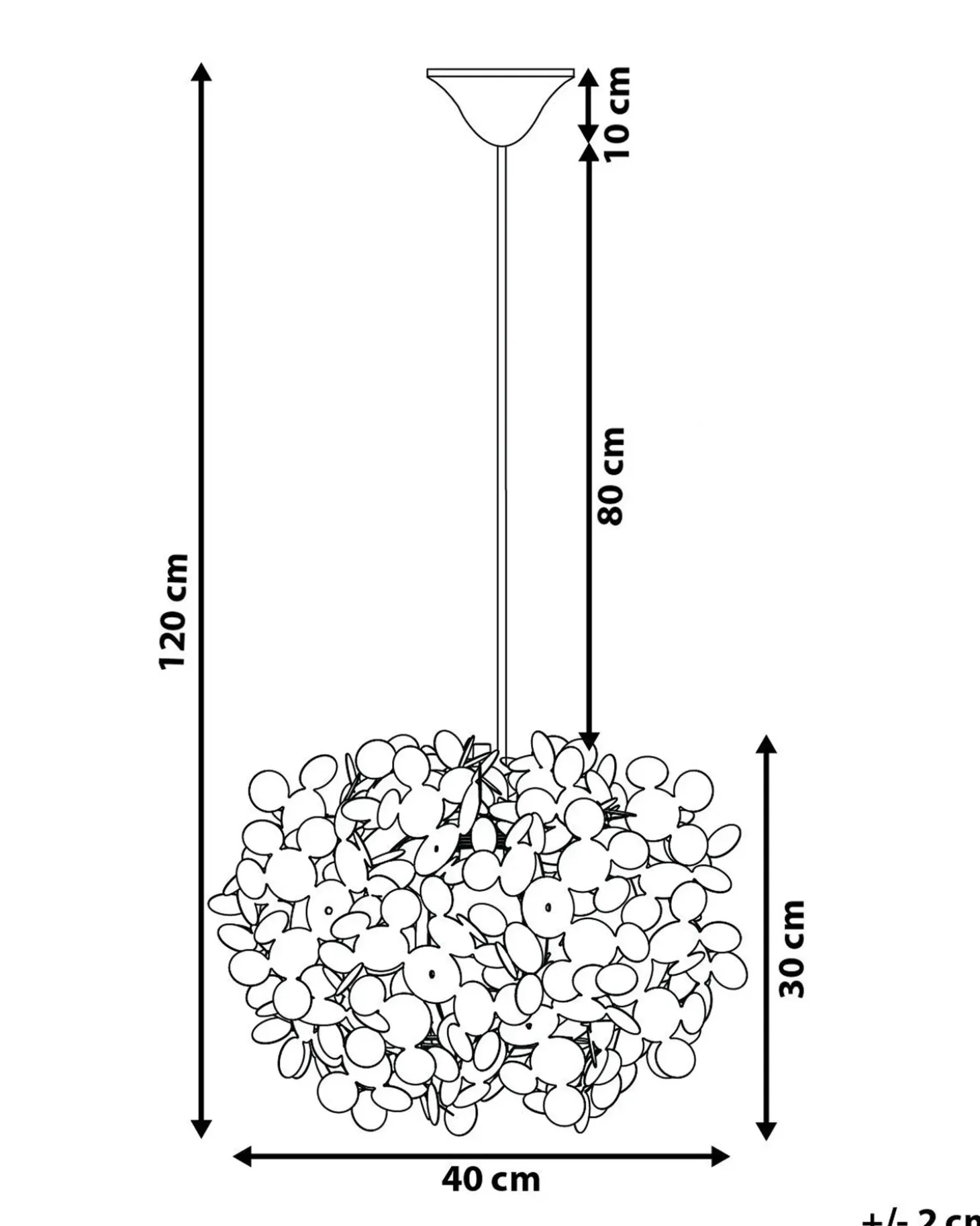 Loftlampe LAMONE Hvid