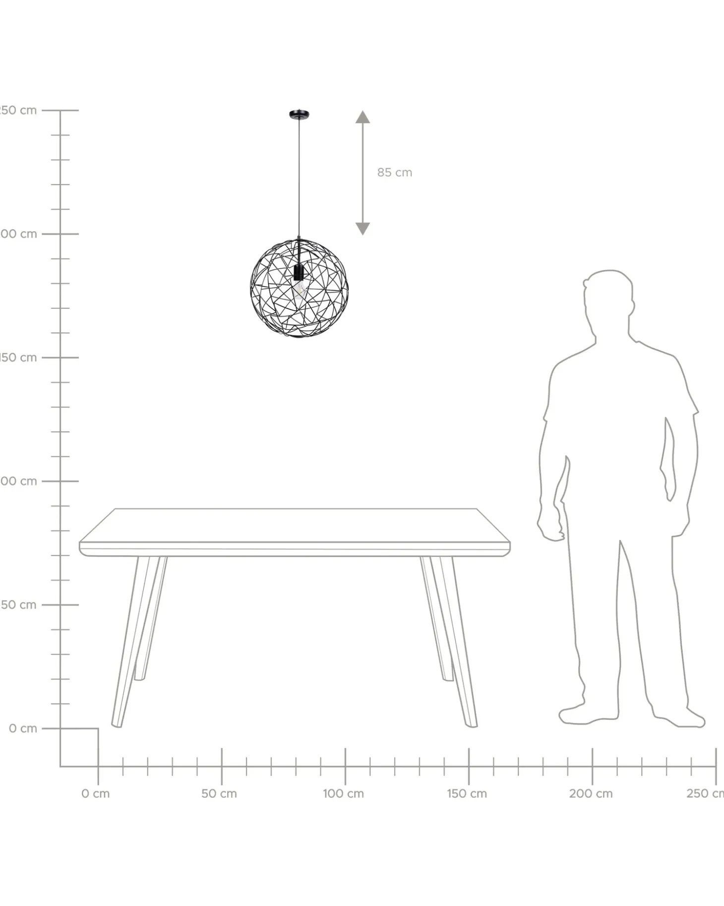Loftlampe LEMME Metal Sort