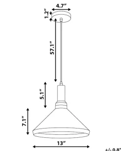 Loftlampe LIARD Metal Hvid