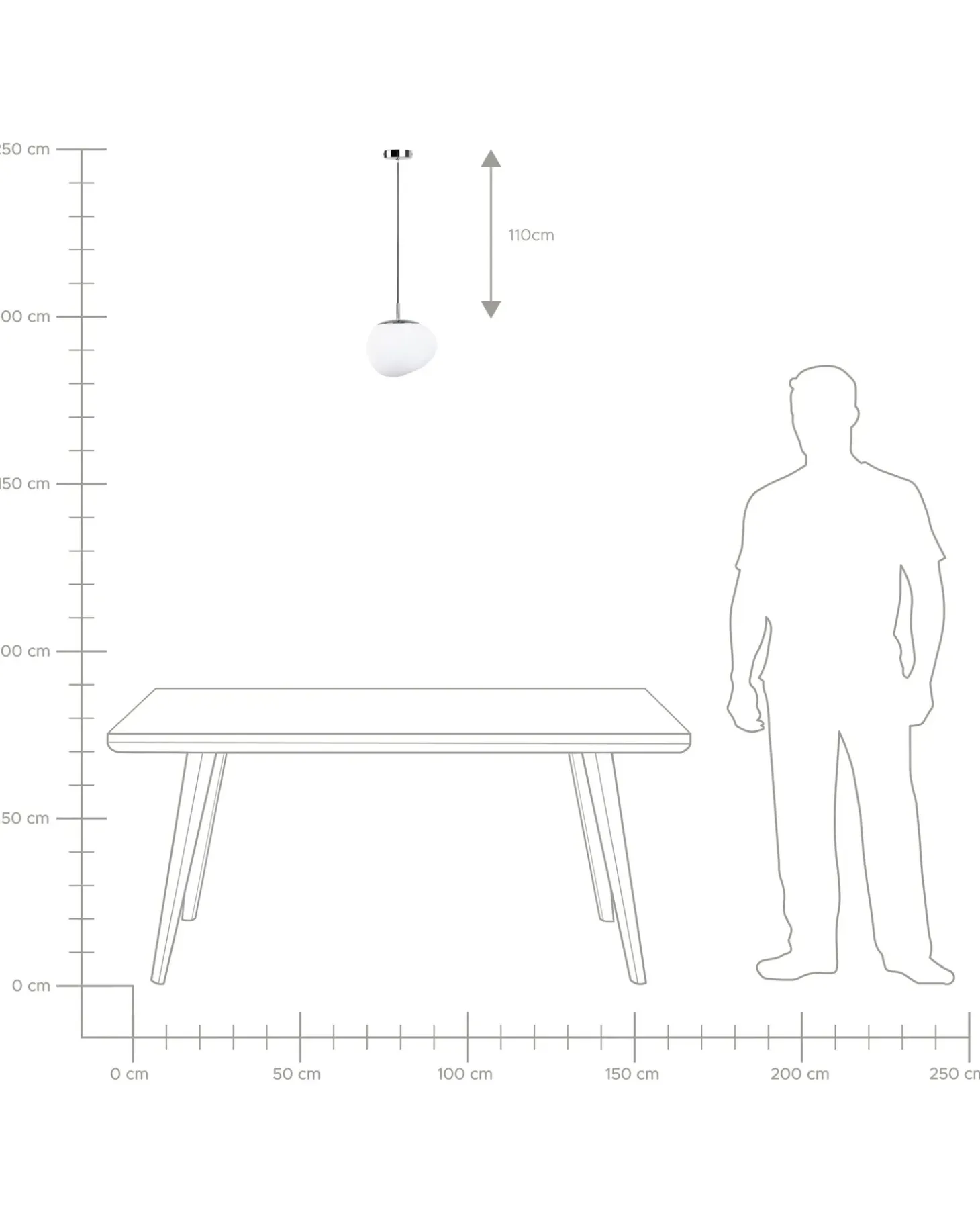 Loftlampe LIFFEL Glas Hvid
