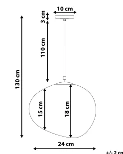 Loftlampe LIFFEL Glas Hvid