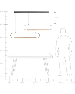 Loftlampe LOGONE Metal Sort