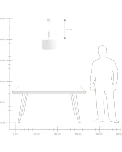 Loftlampe LOKY Metal Hvid