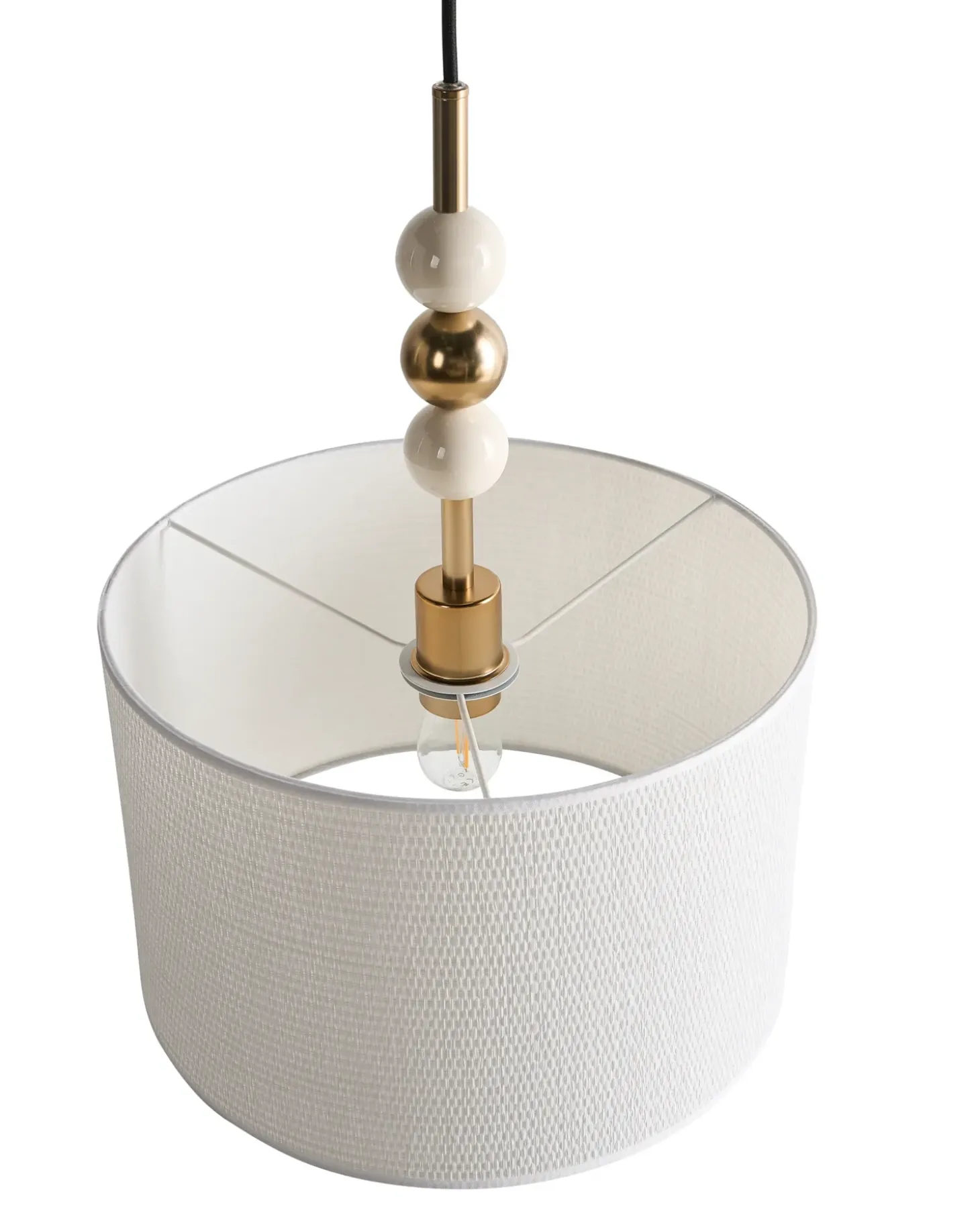 Loftlampe LOKY Metal Messing/beige