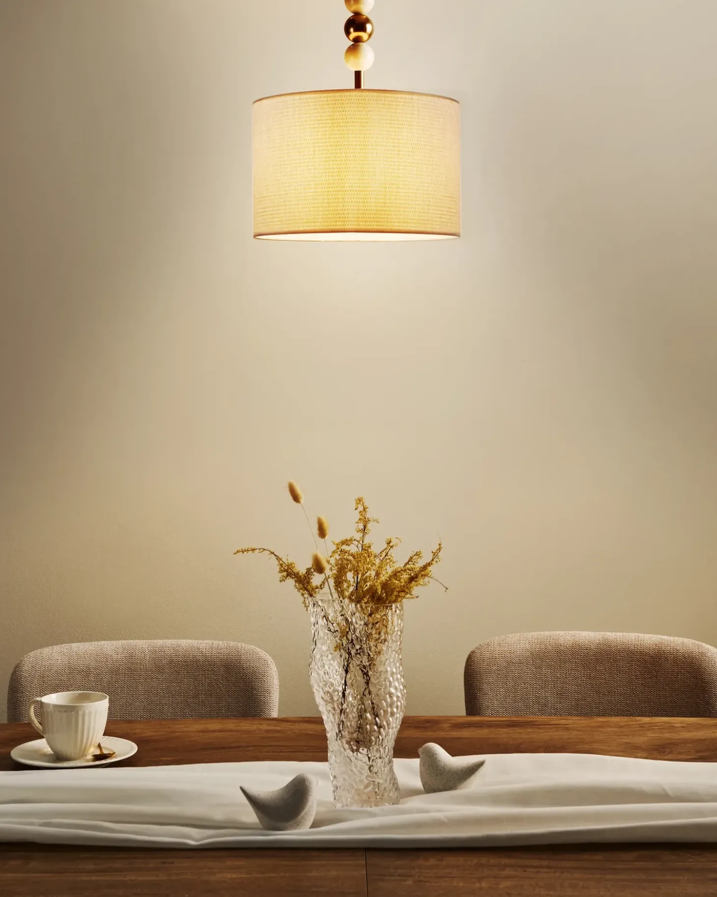 Loftlampe LOKY Metal Messing/beige
