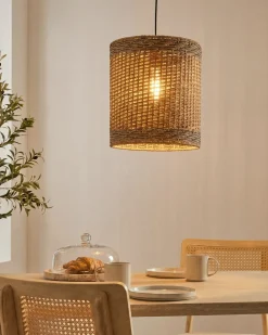 Loftlampe LUAPULA papirreb Naturlig
