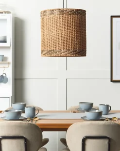 Loftlampe LUAPULA papirreb Naturlig