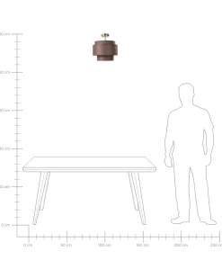 Loftlampe LUKAGO Hør Brun