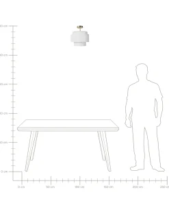 Loftlampe LUKAGO Hør Cremehvid