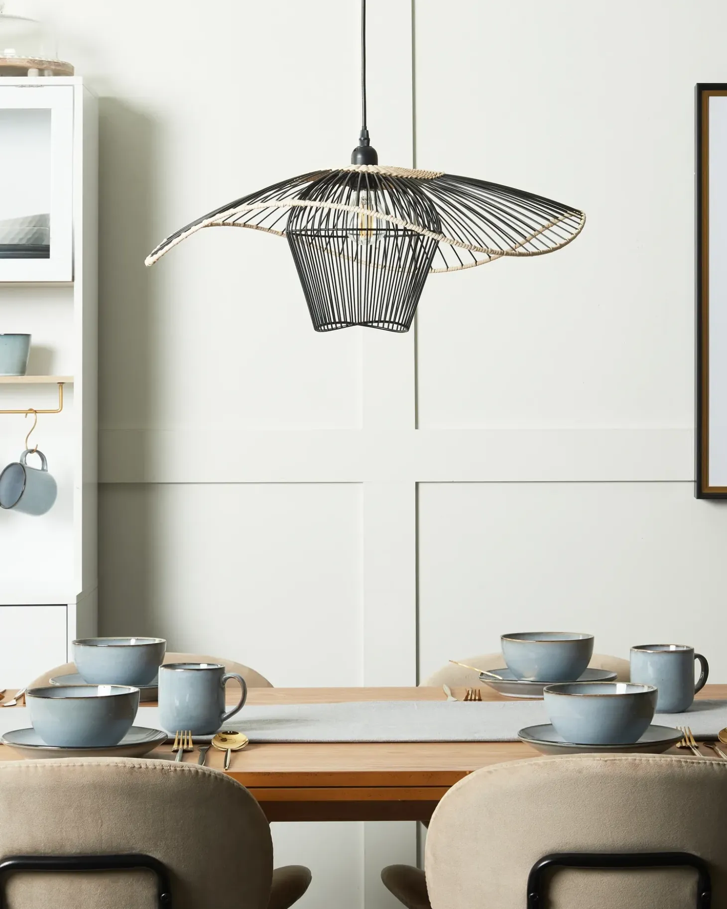 Loftlampe LUNGA Metal Sort
