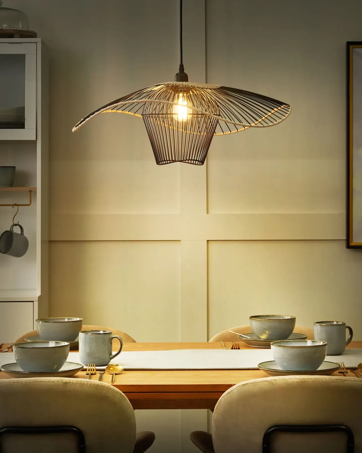 Loftlampe LUNGA Metal Sort