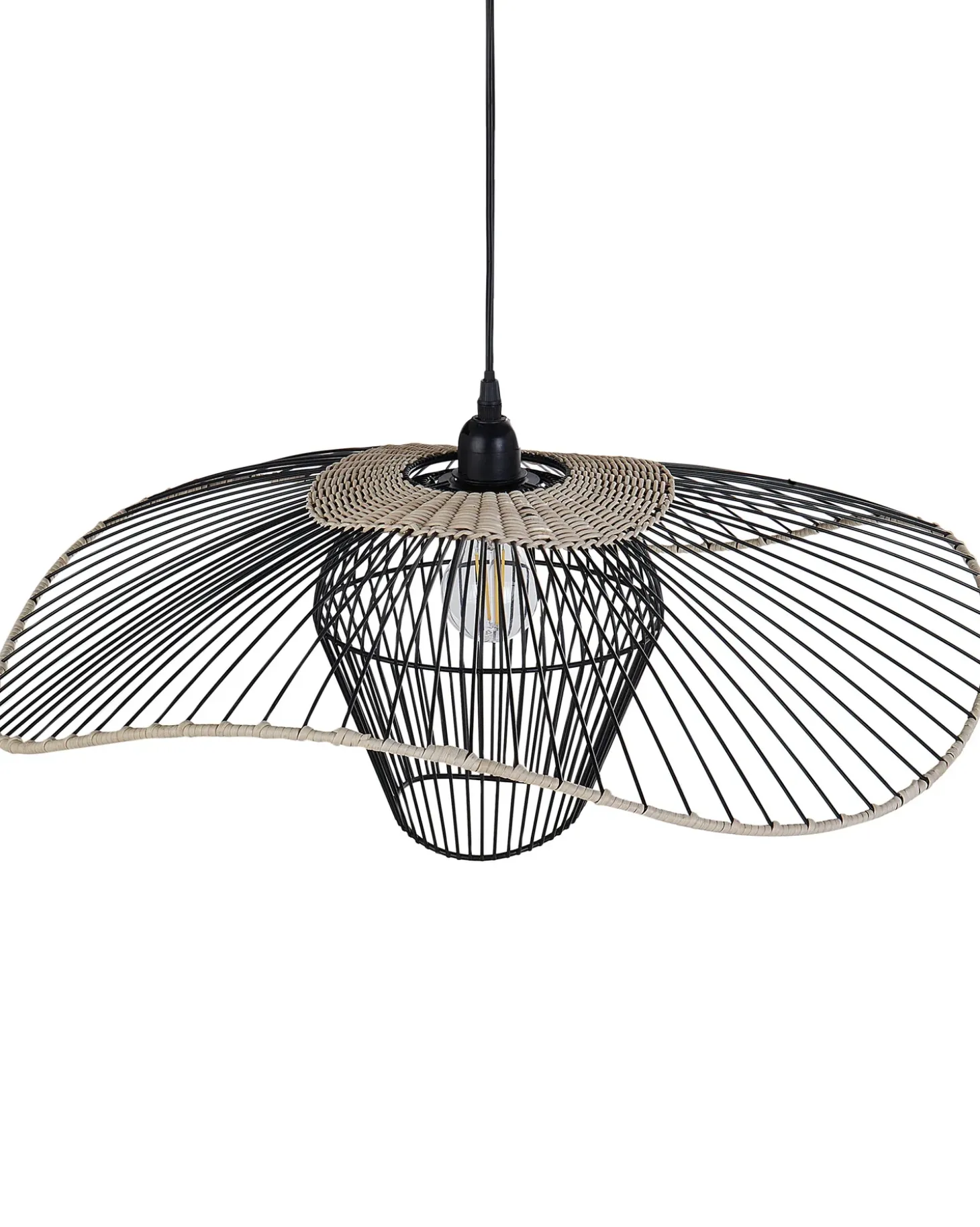 Loftlampe LUNGA Metal Sort