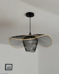Loftlampe LUNGA Metal Sort