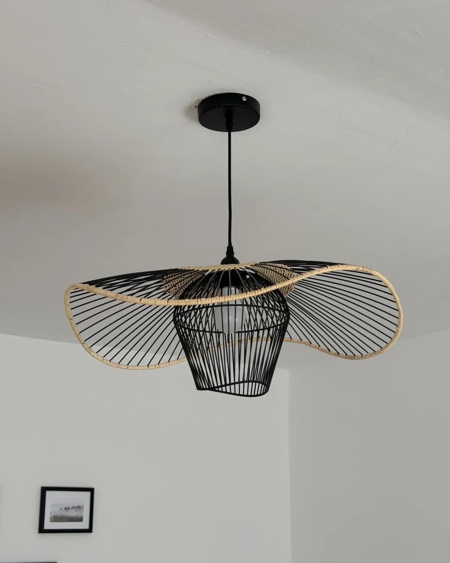 Loftlampe LUNGA Metal Sort