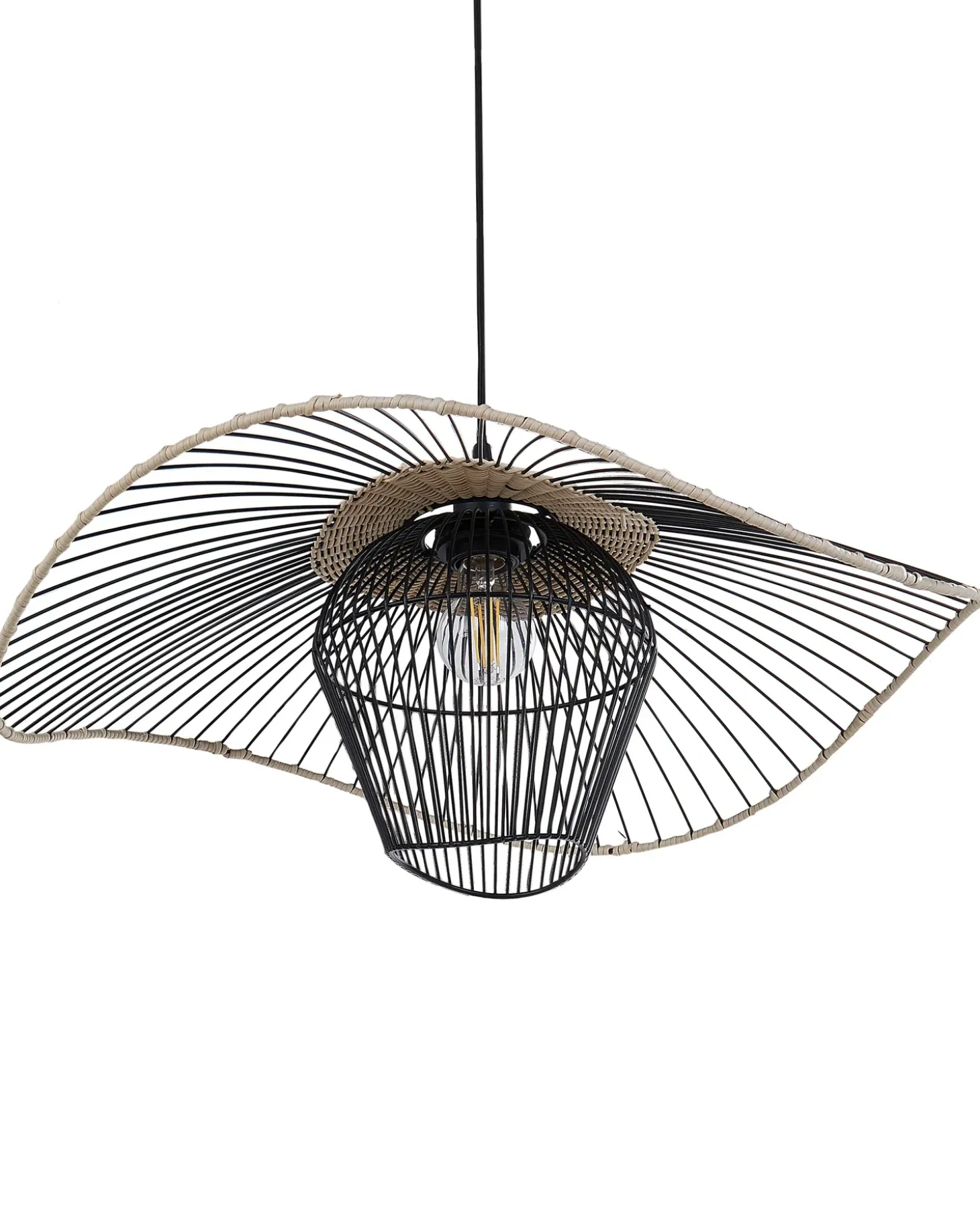 Loftlampe LUNGA Metal Sort