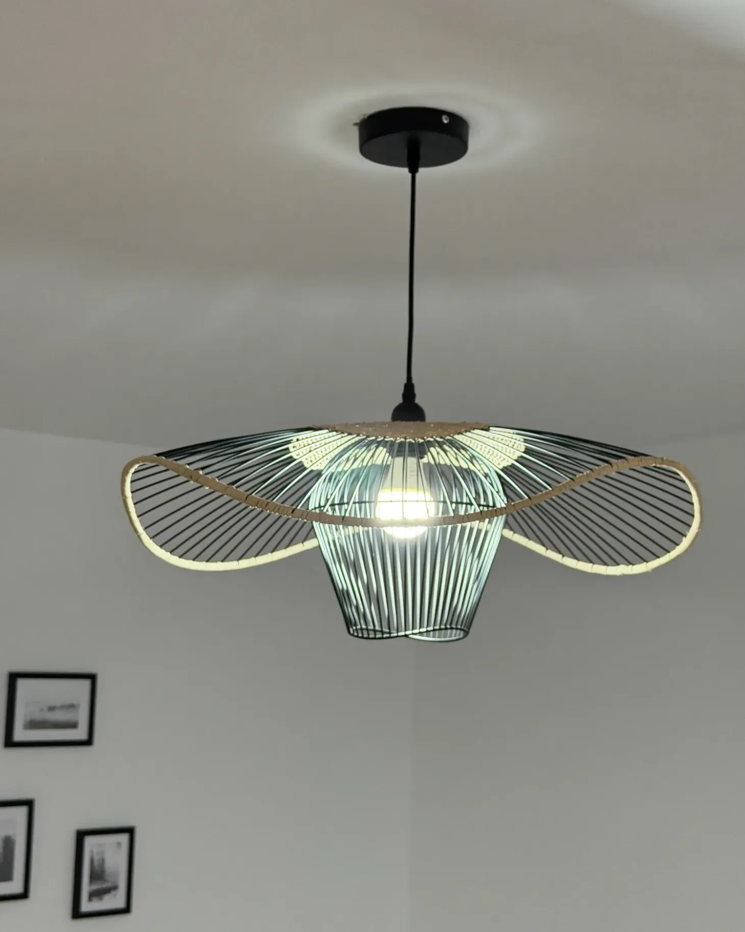 Loftlampe LUNGA Metal Sort