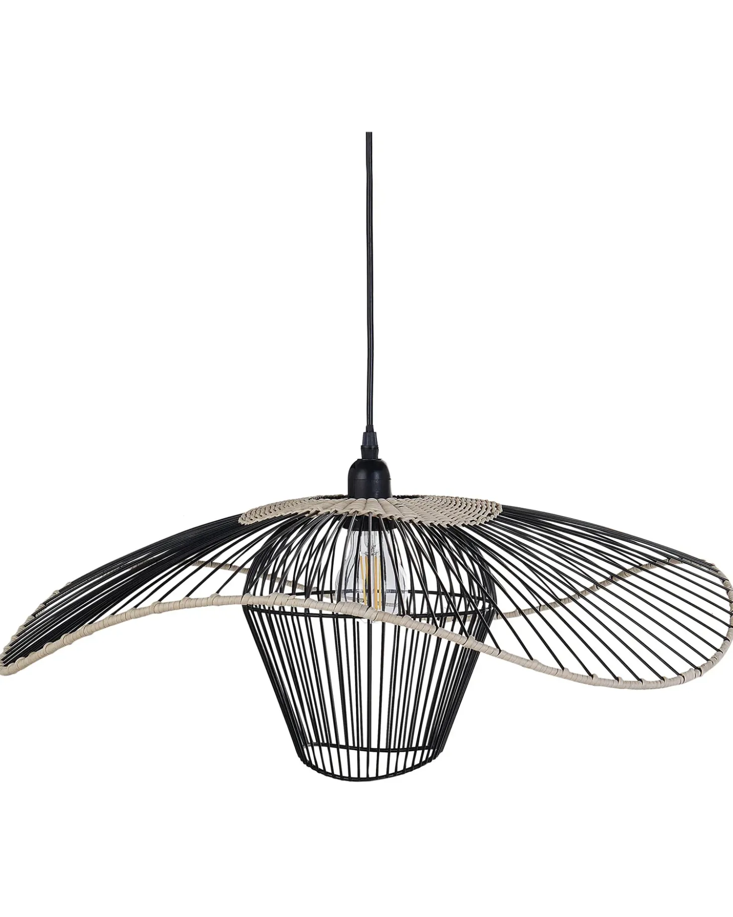 Loftlampe LUNGA Metal Sort