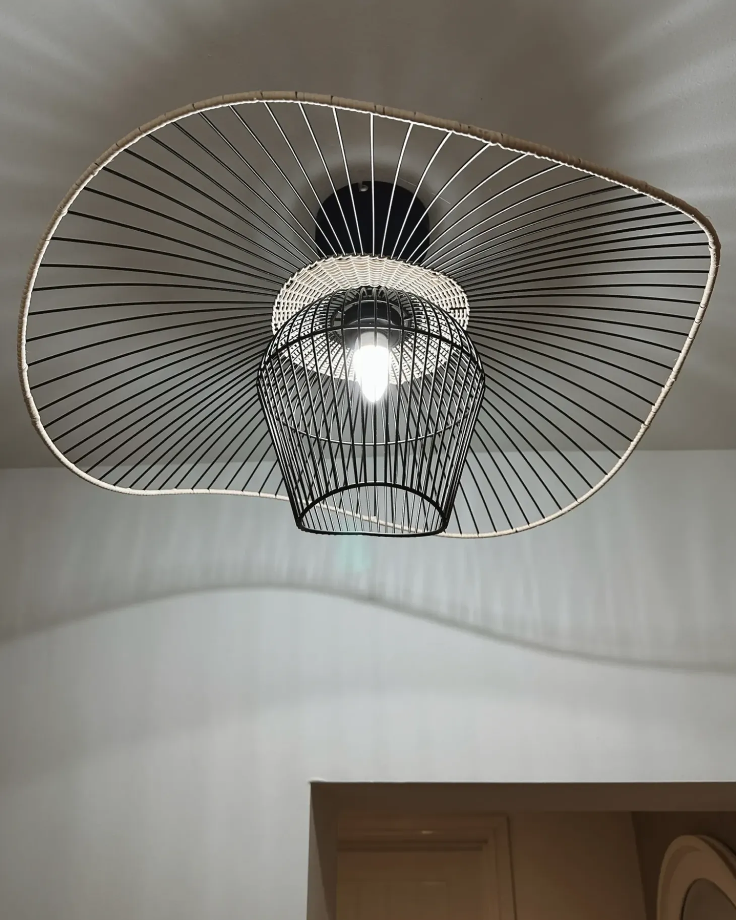 Loftlampe LUNGA Metal Sort