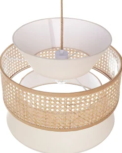 Loftlampe LUYANO Rattan Beige