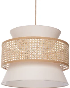 Loftlampe LUYANO Rattan Beige
