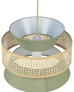 Loftlampe LUYANO Rattan Lysegrøn