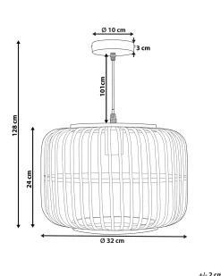 Loftlampe MACHEKE Bambus Sort