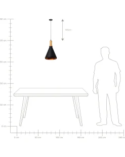Loftlampe MACKENZIE Metal Sort