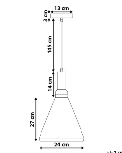 Loftlampe MACKENZIE Metal Sort