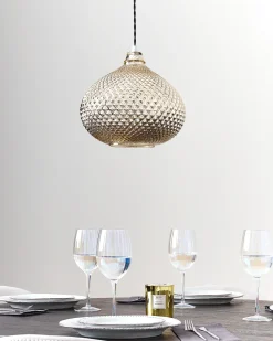 Loftlampe MADON Glas Guld