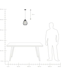 Loftlampe MAGRA Metal Sort