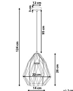 Loftlampe MAGRA Metal Sort