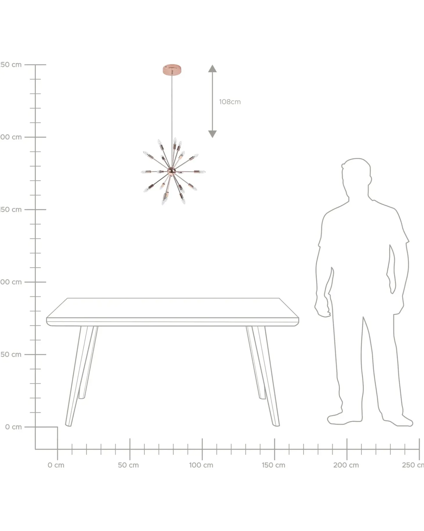 Loftlampe MAGUSE Metal Kobber